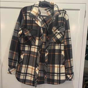 Thread and Supply Plaid Button-Up Jacket, GUC, size M